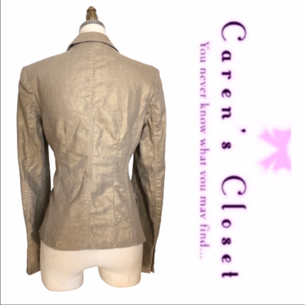 ADEC by Philippe Adec Gold Metallic Blazer - Picture 2 of 11